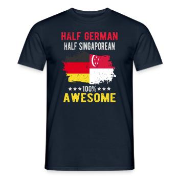Half German half Singaporeans - Men's T-Shirt - navy - Front - AI Model Male 178 light (178cm)