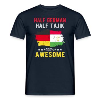 Half German half Tajiks - Men's T-Shirt - navy - Front - AI Model Male 178 light (178cm)