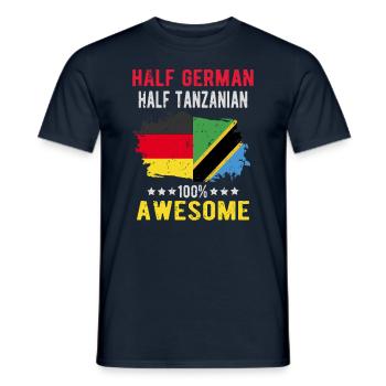 Moitié allemand moitié tanzanien - T-shirt homme - marine - Devant - AI Model Male 178 light (178cm)