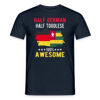 Half German half Tongolese - Men's T-Shirt - navy - Front - AI Model Male 178 light (178cm)