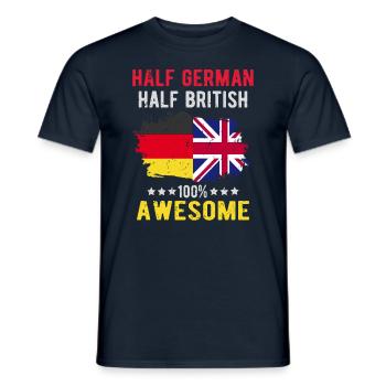 Half German Half British - Men's T-Shirt - navy - Front - AI Model Male 178 light (178cm)