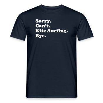 Entschuldigung, Ich Kann Nicht Kaufen - Kitesurfen - Männer T-Shirt - Navy - Vorne - AI Model Male 178 light (178cm)