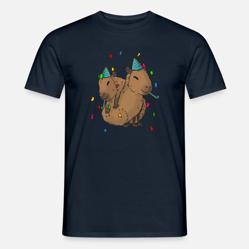 Anniversaire de Capybara - T-shirt homme - marine
