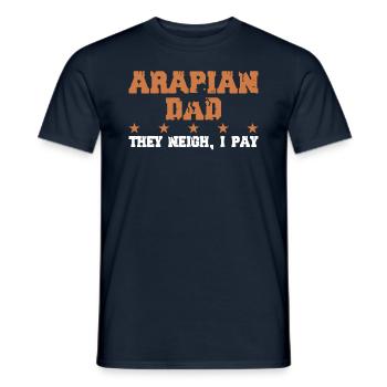 Père du cheval - Arabe - T-shirt homme - marine - Devant - AI Model Male 178 light (178cm)
