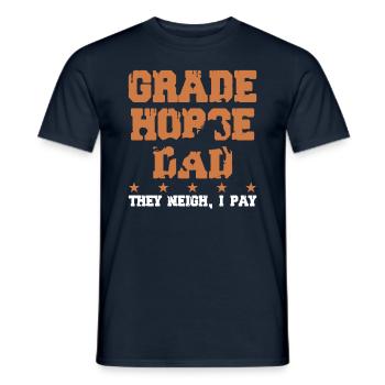 Père du cheval - Grade Horse - T-shirt homme - marine - Devant - AI Model Male 178 light (178cm)