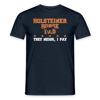 Pferdes Vater - Holsteiner Pferd - Men's T-Shirt - navy - Front - AI Model Male 178 light (178cm)