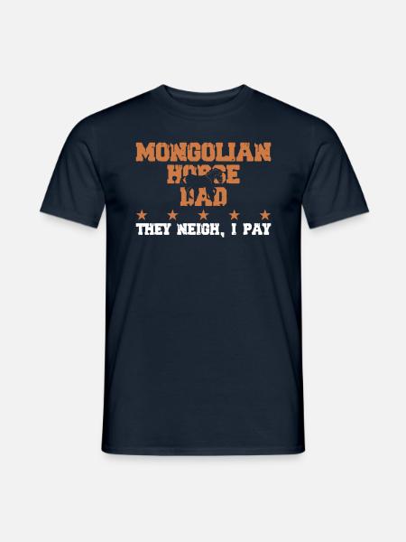 Père du cheval - Cheval mongol - T-shirt homme - marine