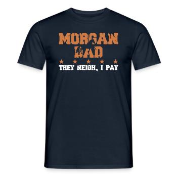 Pferdevater - Morgan - Männer T-Shirt - Navy - Vorne - AI Model Male 178 light (178cm)