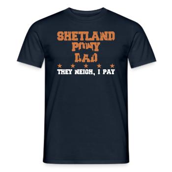 Père du cheval - Poney Shetland - T-shirt homme - marine - Devant - AI Model Male 178 light (178cm)