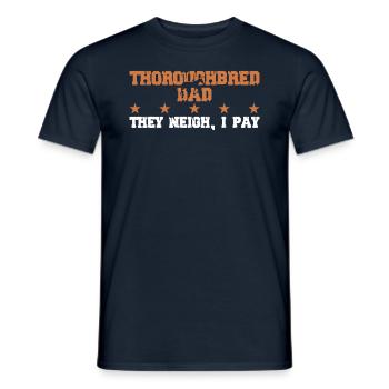 Horse father - thoroughbred - Men's T-Shirt - navy - Front - AI Model Male 178 light (178cm)