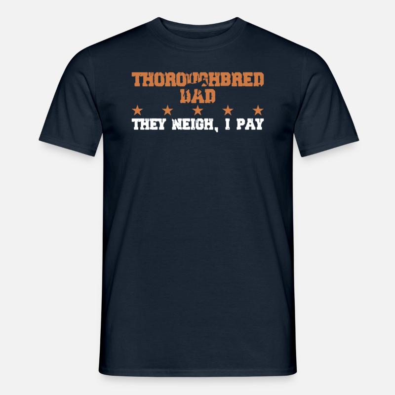 Pferdevater - Vollblut - Männer T-Shirt - Navy