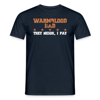 Horse's father - Warmblood - Men's T-Shirt - navy - Front - AI Model Male 178 light (178cm)
