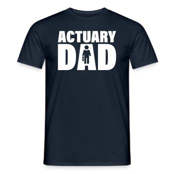 Job - Actuary Dad - Men's T-Shirt - navy - Front - AI Model Male 178 light (178cm)