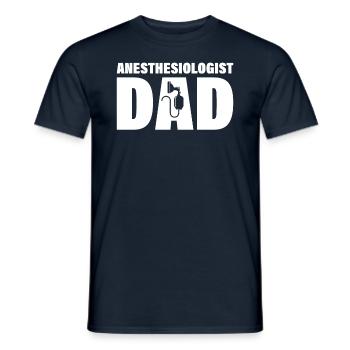 Job - Papa anesthésiste - T-shirt homme - marine - Devant - AI Model Male 178 light (178cm)