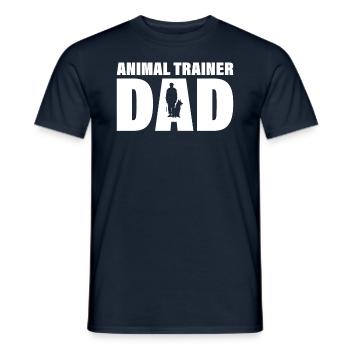 Job - Animal Trainer Papa - Men's T-Shirt - navy - Front - AI Model Male 178 light (178cm)