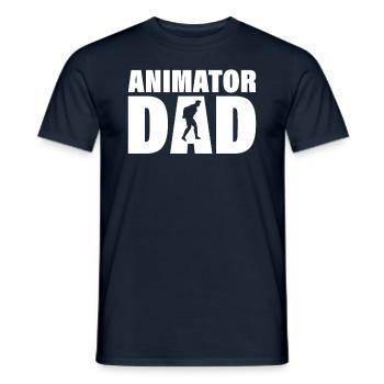 Job - Animator Papa - Männer T-Shirt - Navy - Vorne - AI Model Male 178 light (178cm)