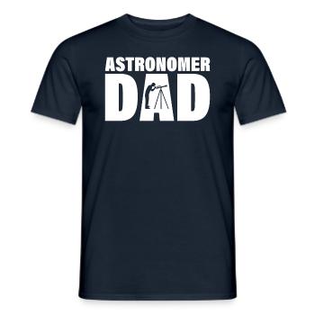 Job - Papa astronome - T-shirt homme - marine - Devant - AI Model Male 178 light (178cm)