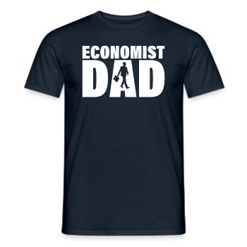 Job - Ökonomer Vater - Männer T-Shirt - Navy - Vorne - AI Model Male 178 light (178cm)