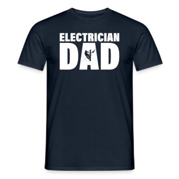 Job - Elektriker Vater - Männer T-Shirt - Navy - Vorne - AI Model Male 178 light (178cm)