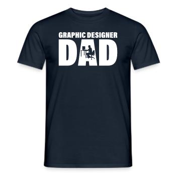 Job - Père Graphiste - T-shirt homme - marine - Devant - AI Model Male 178 light (178cm)
