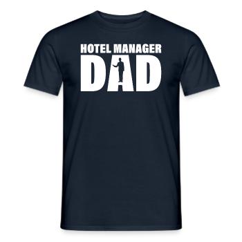 Job - Hotelmanager Papa - Männer T-Shirt - Navy - Vorne - AI Model Male 178 light (178cm)