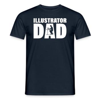 Job - Illustrateur Papa - T-shirt homme - marine - Devant - AI Model Male 178 light (178cm)
