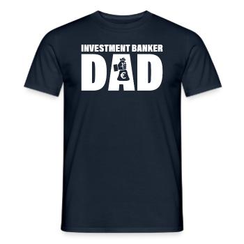 Emploi - Banquier d’affaires Papa - T-shirt homme - marine - Devant - AI Model Male 178 light (178cm)
