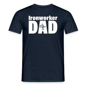 Job - Père monteur de charpentes métalliques - T-shirt homme - marine - Devant - AI Model Male 178 light (178cm)