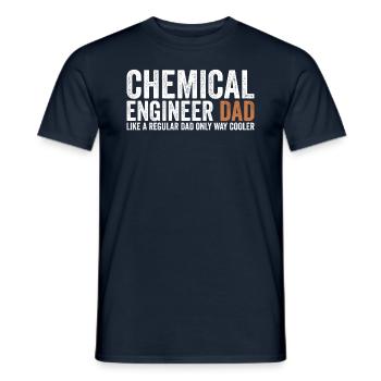 Father - chemical engineer - Men's T-Shirt - navy - Front - AI Model Male 178 light (178cm)