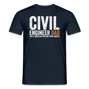 Père - Ingénieur civil - T-shirt homme - marine - Devant - AI Model Male 178 light (178cm)