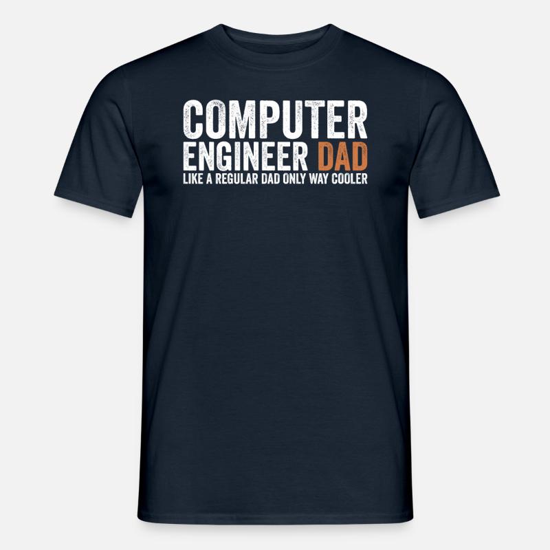 Papa - Computeringenieur - Männer T-Shirt - Navy