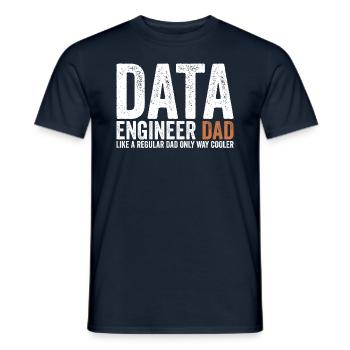 Papa - Ingénieur Données - T-shirt homme - marine - Devant - AI Model Male 178 light (178cm)