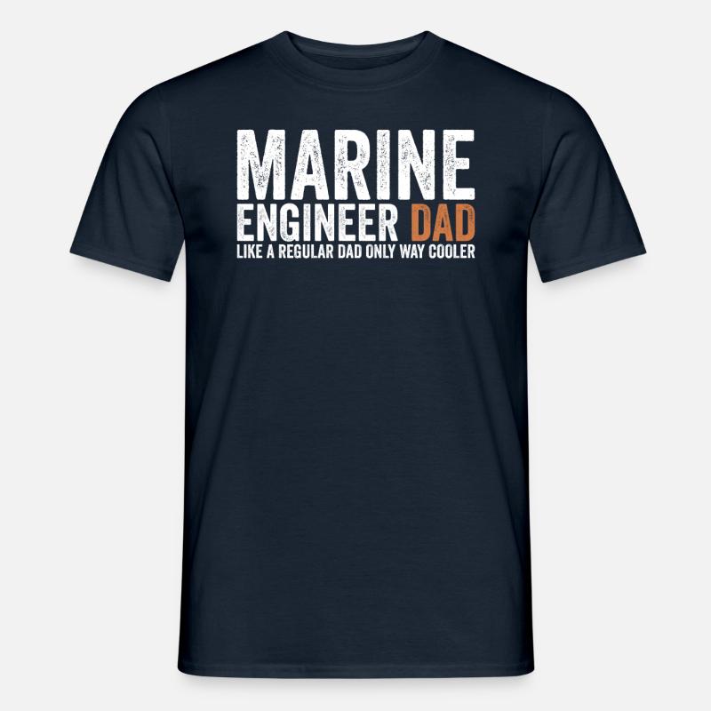 Papa - Marine Engineer - Men's T-shirt - navy