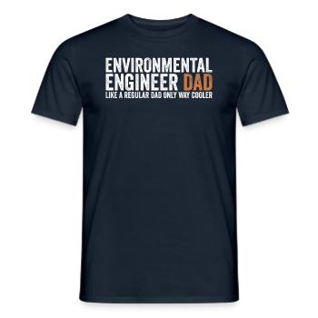 Papa - Ingénieur en environnement - T-shirt homme - marine - Devant - AI Model Male 178 light (178cm)
