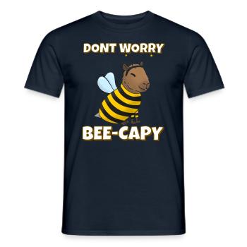 Capybara Bee Costume - Men's T-Shirt - navy - Front - AI Model Male 178 light (178cm)
