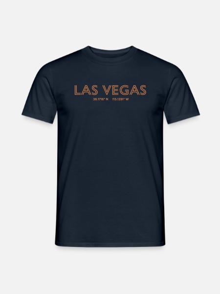 Coordonnées de la ville des États-Unis - Las Vegas - T-shirt homme - marine