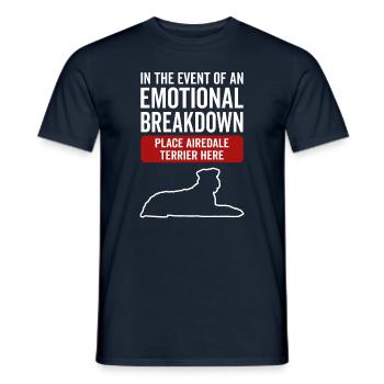 Emotional - Hund Airedale Terrier - Männer T-Shirt - Navy - Vorne - AI Model Male 178 light (178cm)