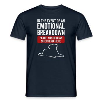 Émotionnel - Berger australien - T-shirt homme - marine - Devant - AI Model Male 178 light (178cm)