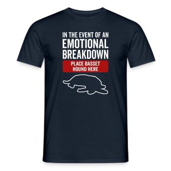 Emotional - Hund Basset Hound - Männer T-Shirt - Navy - Vorne - AI Model Male 178 light (178cm)