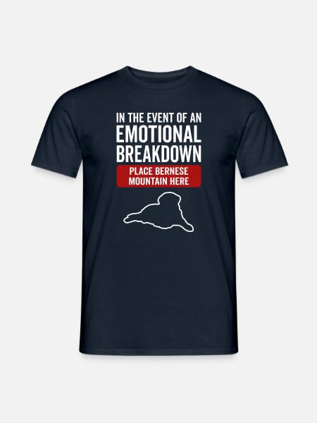 Emotional - Dog Bernse Berg - Men's T-Shirt - navy