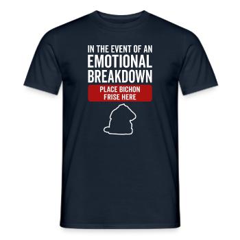 Émotionnel - Dog Bichon Frise - T-shirt homme - marine - Devant - AI Model Male 178 light (178cm)