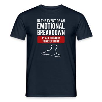 Emotional - Hundegrenze Terrier - Männer T-Shirt - Navy - Vorne - AI Model Male 178 light (178cm)