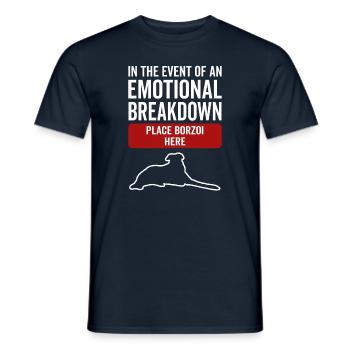 Emotional - Hund Borzoi - Männer T-Shirt - Navy - Vorne - AI Model Male 178 light (178cm)