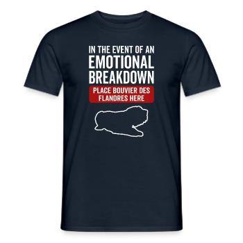 Émotionnel - chien Bouvier Des Flandres - T-shirt homme - marine - Devant - AI Model Male 178 light (178cm)