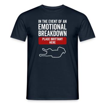 Emotional - Dog Brittany - Men's T-Shirt - navy - Front - AI Model Male 178 light (178cm)