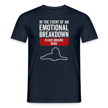 Emotional - Dog Briard - Men's T-Shirt - navy - Front - AI Model Male 178 light (178cm)