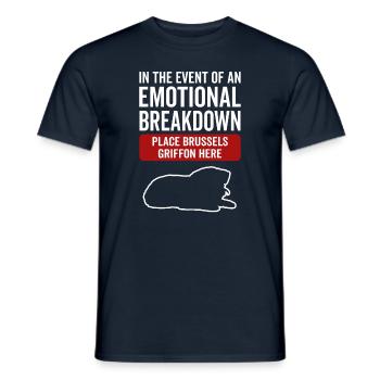 Emozionale - Cane Grifone di Bruxelles - T-shirt uomo - navy - Fronte - AI Model Male 178 light (178cm)