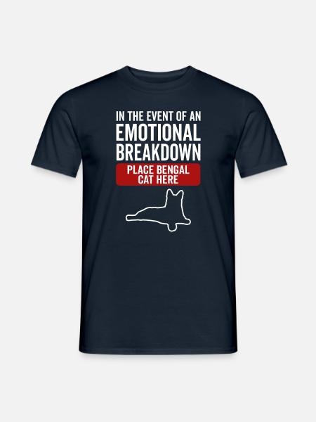 Émotionnel - Chat du Bengale - T-shirt homme - marine