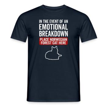 Emotional - Norwegische Waldkatze - Männer T-Shirt - Navy - Vorne - AI Model Male 178 light (178cm)
