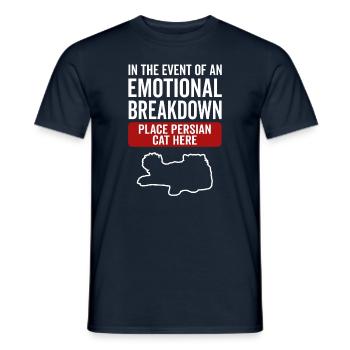Emotional - Perserkatze - Männer T-Shirt - Navy - Vorne - AI Model Male 178 light (178cm)